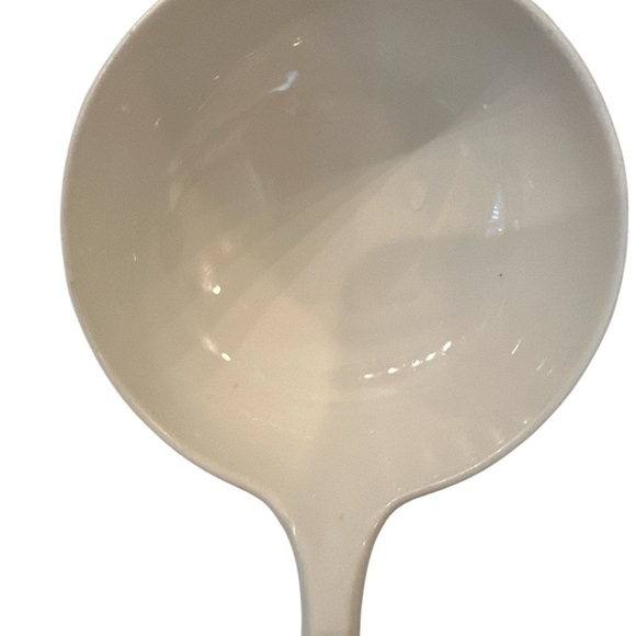 Pedrini Italy Serving Spoon Cooking Utensil Plastic White Black 15" - Picture 4 of 4